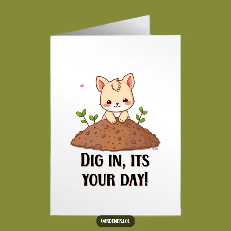 Free Printable Animal Birthday Card: Digging Up Fun Downloadable Greeting