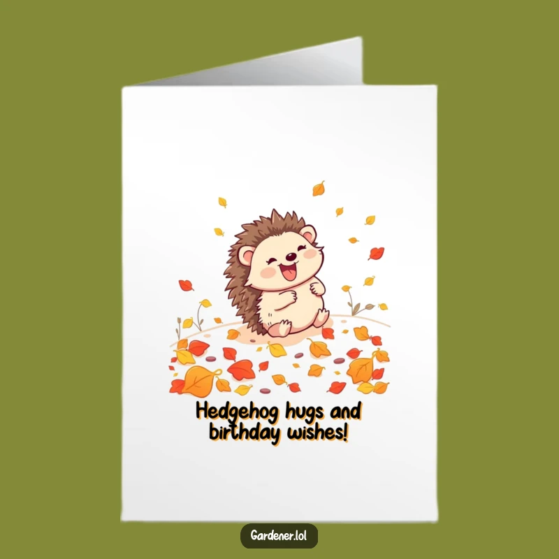 Free Printable Funny Hedgehog Birthday Card - Joyful Downloadable DIY Gift