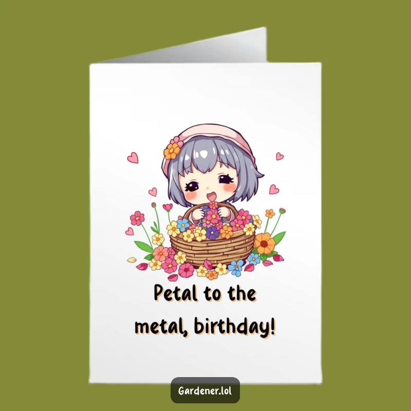 Free Printable Birthday Card: Petal Collector's Joy - Downloadable