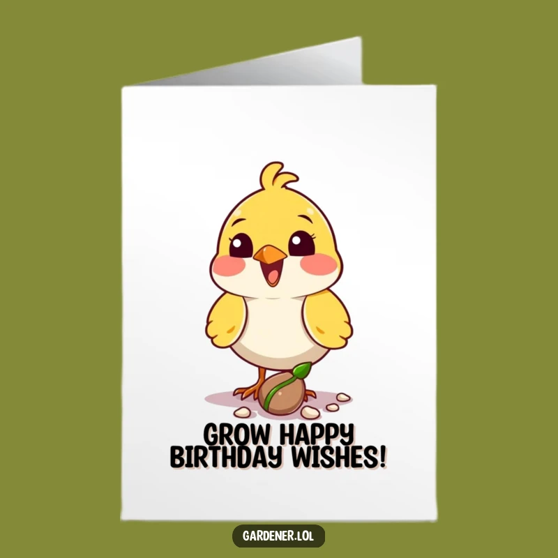Planting Bird Free Printable Birthday Card - Hopeful DIY Gift