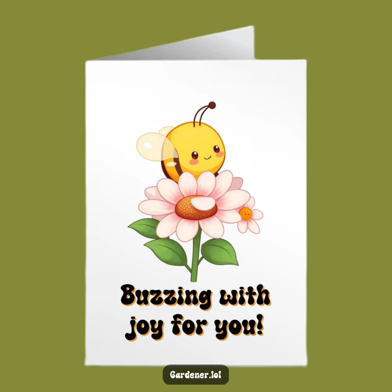 Free Printable Congrats Card: Busy Bee Character for a Buzzing DIY Celebration