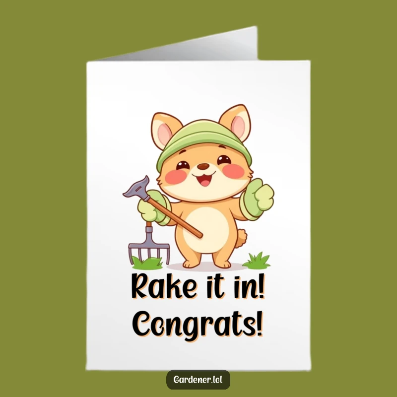 Free Printable Congrats Card: Yard Work Victory, Funny Gardener Gift!