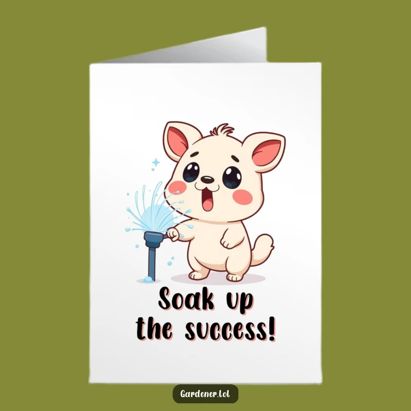 Free Printable Congrats Card: Sprinkler Animal - Funny Achievement Greeting
