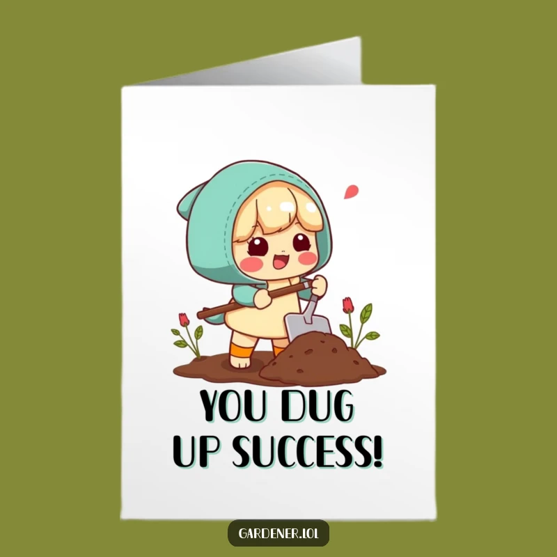 Free Printable Congrats Card: Humorous Gardening Success, Downloadable Gift