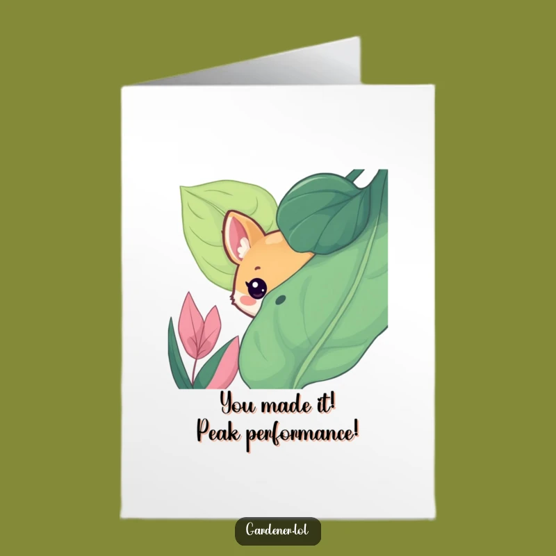 Free Printable Congrats Card: Peeking Animal for a Whimsical Downloadable Gift