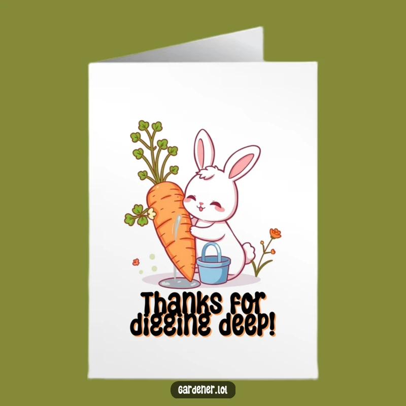 Free Printable Thank You Card: Bunny's Giant Carrot Gratitude, Hilarious Downloadable Gift