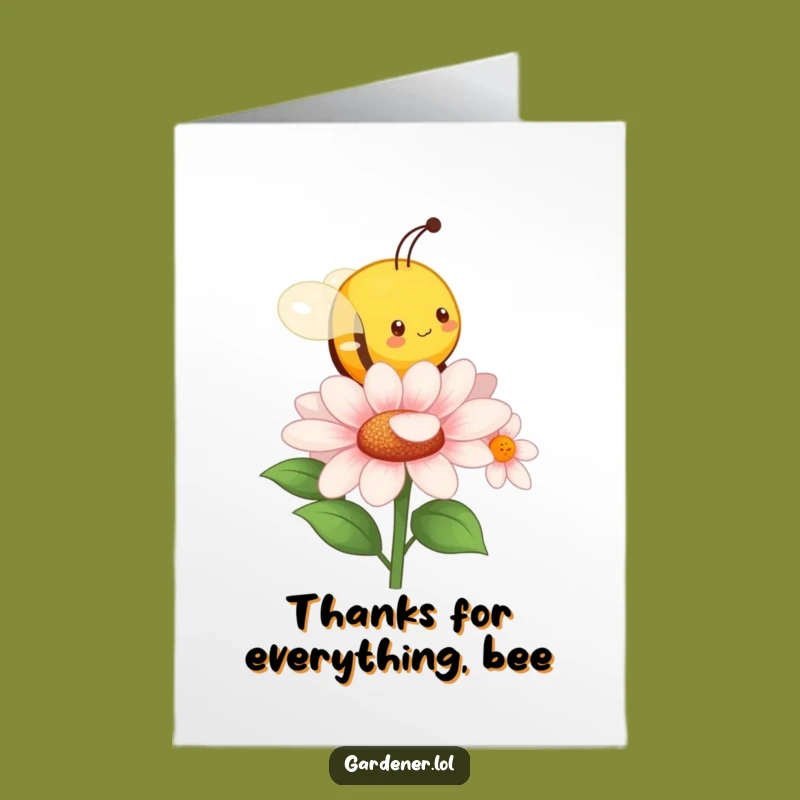 Free Printable Thank You Card: Busy Bee Character for a Buzzing DIY Appreciation Gift