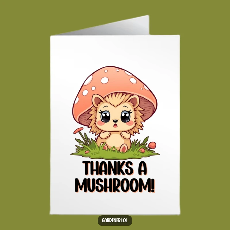 Funny Surprise Hedgehog Free Printable Thank You Card - Print at Home
