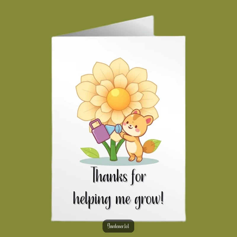Free Printable Gardener Thank You Card: Funny Downloadable for Your Kindness