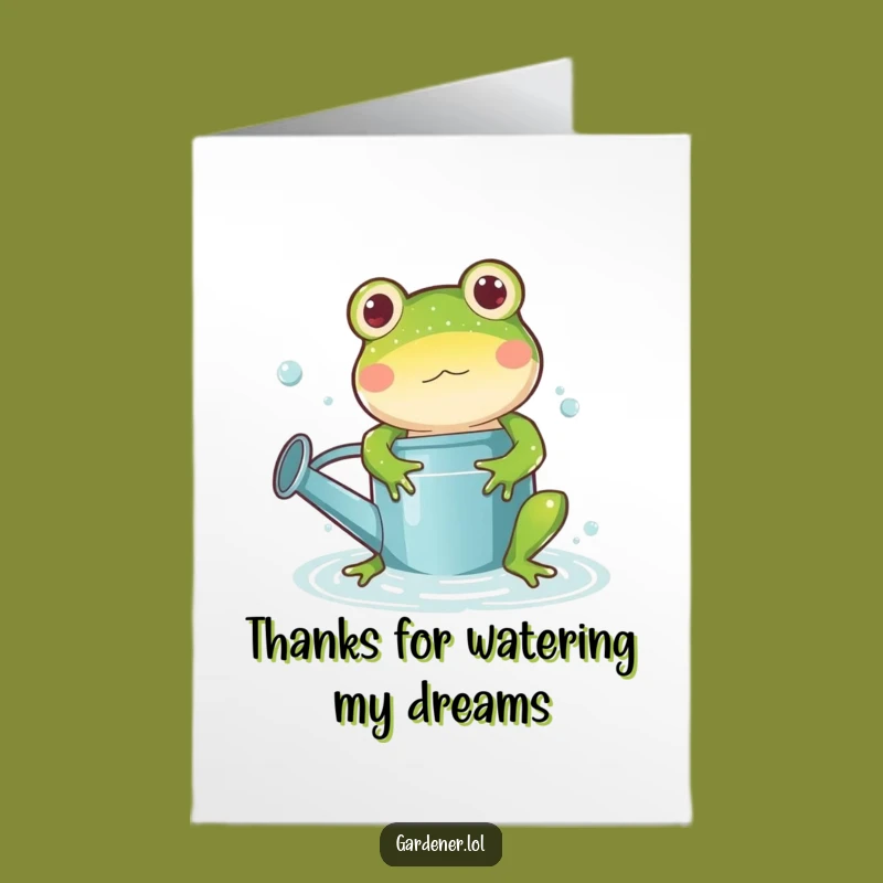 Free Printable Thank You Card: Froggy Thanks Splashy Downloadable Gift!