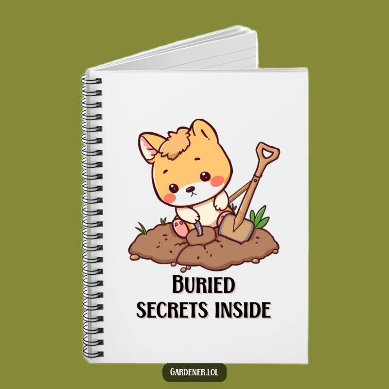Funny Playful Animal Digging Notebook, Journal For Gardeners