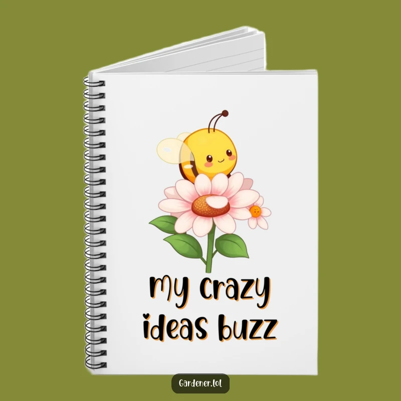 Funny Busy Bee Notebook - Humorous Character Flower Journal