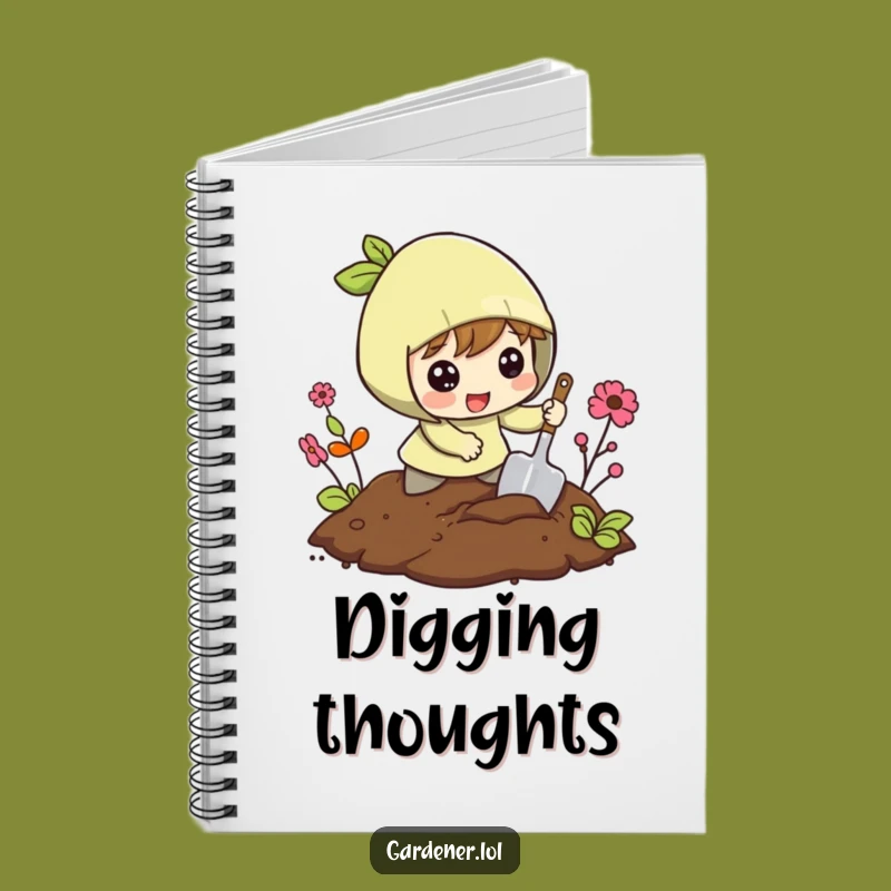 Funny Digging Notebook: Excited Gardener, Soil Journal Funny Gift