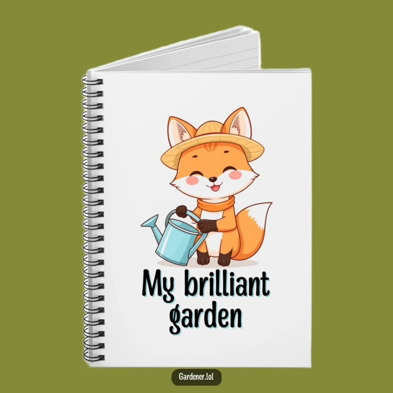 Funny Fox Gardener Notebook, Journal for Planting Ideas