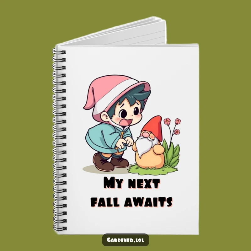 Funny Gnome Trip Notebook - Comical Character Journal for Startled Moments
