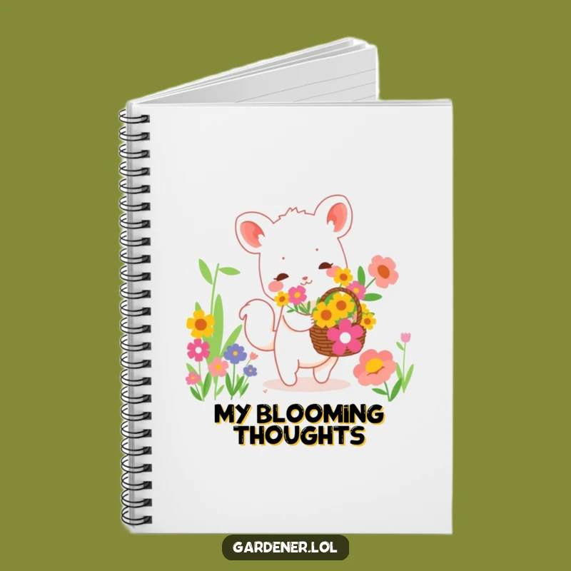 Funny Notebook: Animal Flower Basket, Cute & Playful Journal Gag Gift