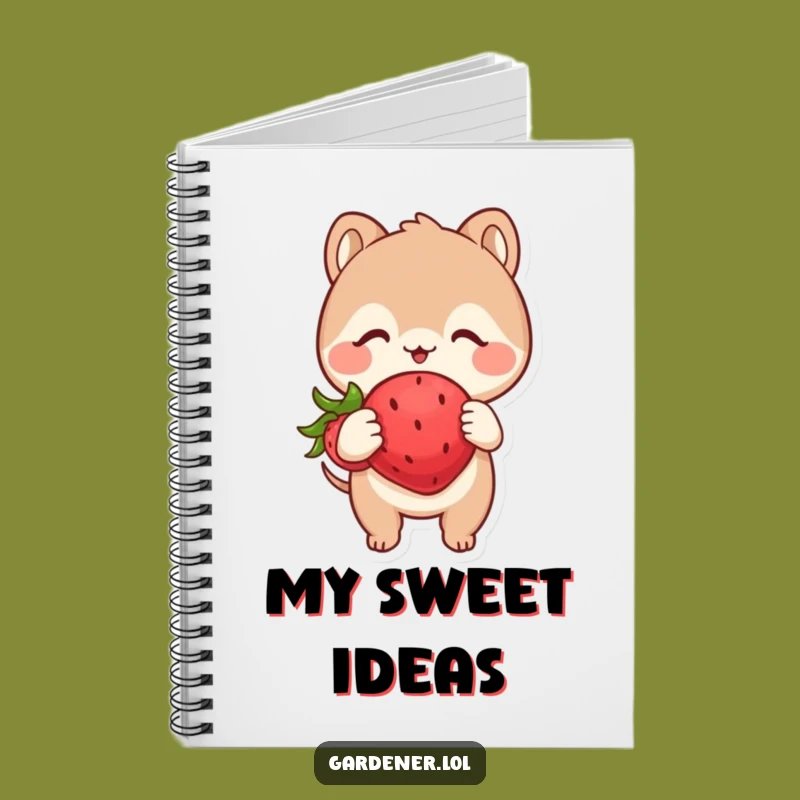 Funny Notebook: Animal Strawberry Joy, Cute & Playful Journal Gag Gift