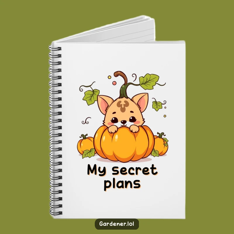 Funny Pumpkin Hideout Notebook: Jot Down Your Secrets, A Witty Funny Gift!