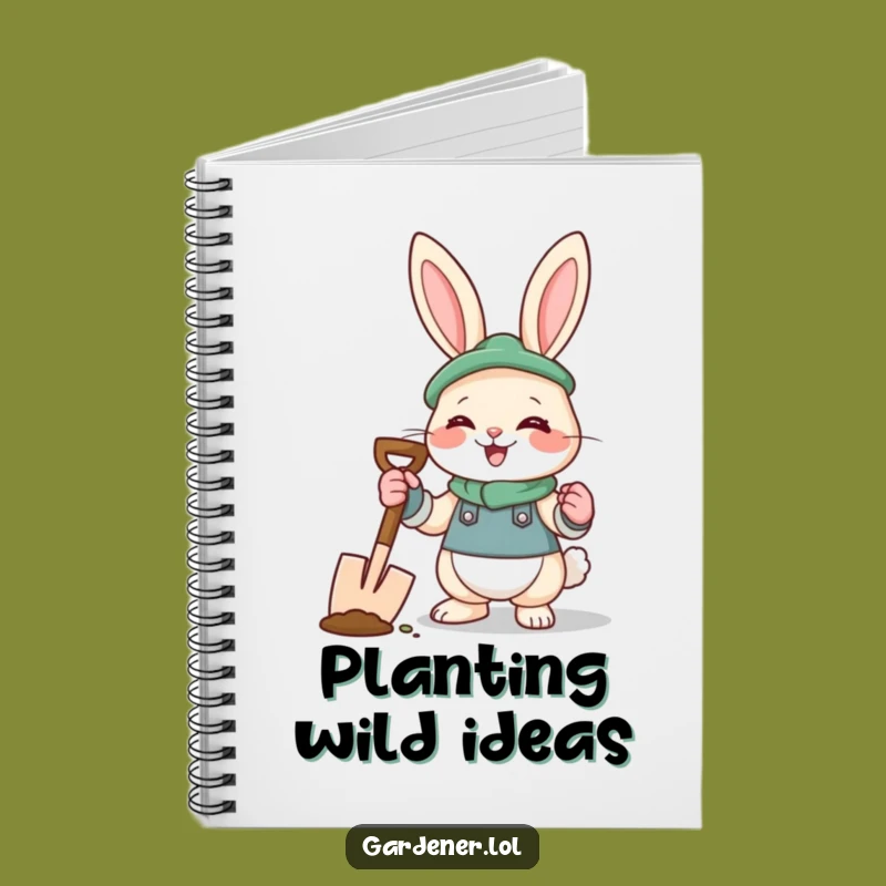 Funny Rabbit Gardener Notebook: Giggle Journal, Garden Plans