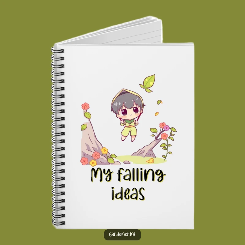 Funny Leaf Catching Notebook - Humorous Character Autumn Journal