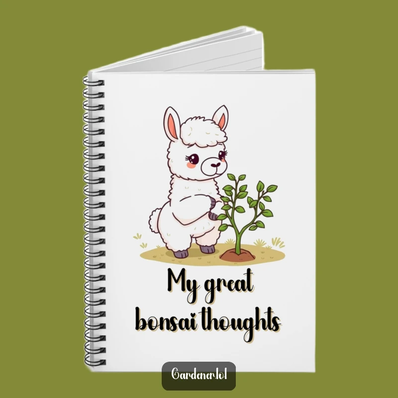 Funny Llama Gardener Notebook: Cute Alpaca Journal, Perfect Funny Gift Idea