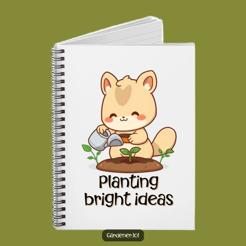 Funny Gardener Animal Notebook: Cute Sprout Watering Journal, Gift
