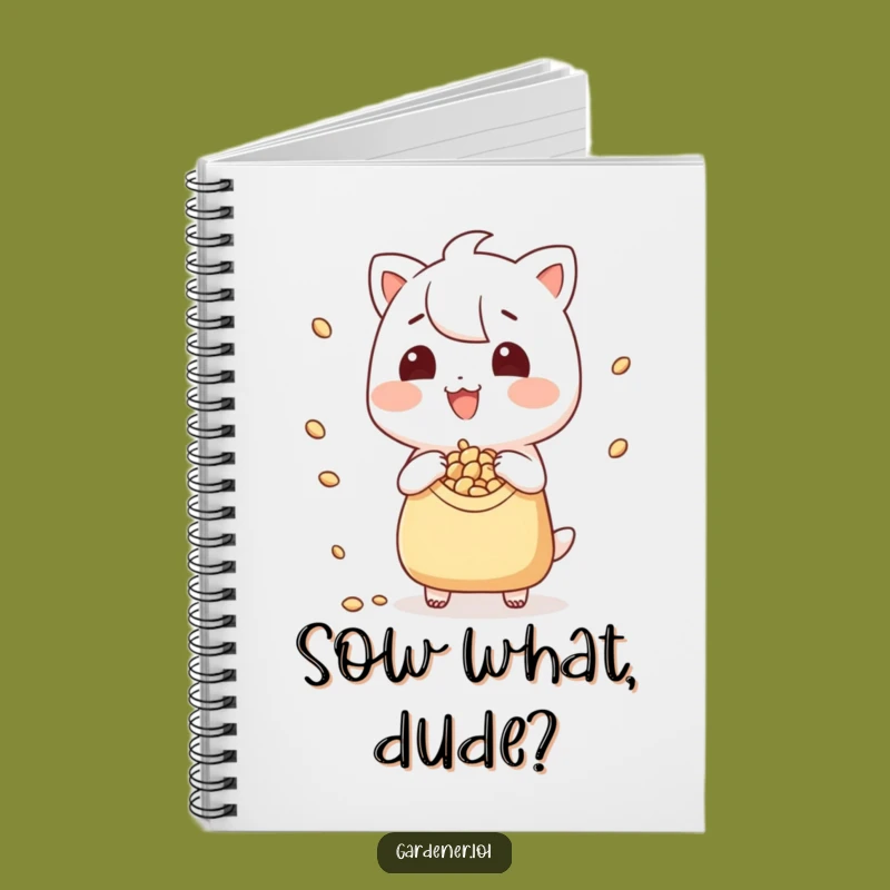 Funny Journal - Playful Seed Scattering Character, Perfect Funny Gift for Writers