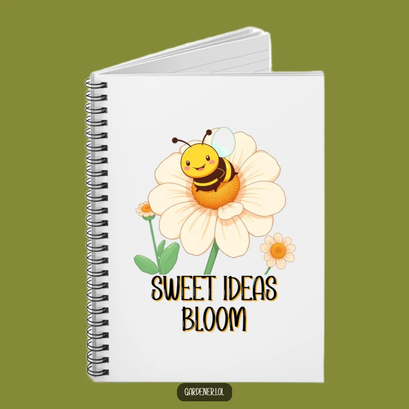 Funny Bee Flower Notebook: Sunny Ideas, Blooming Journal