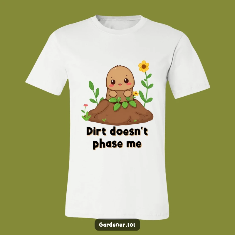 Funny Mole Gardener T-Shirt: Curious Peeking Tee, Hilarious Garden Gift