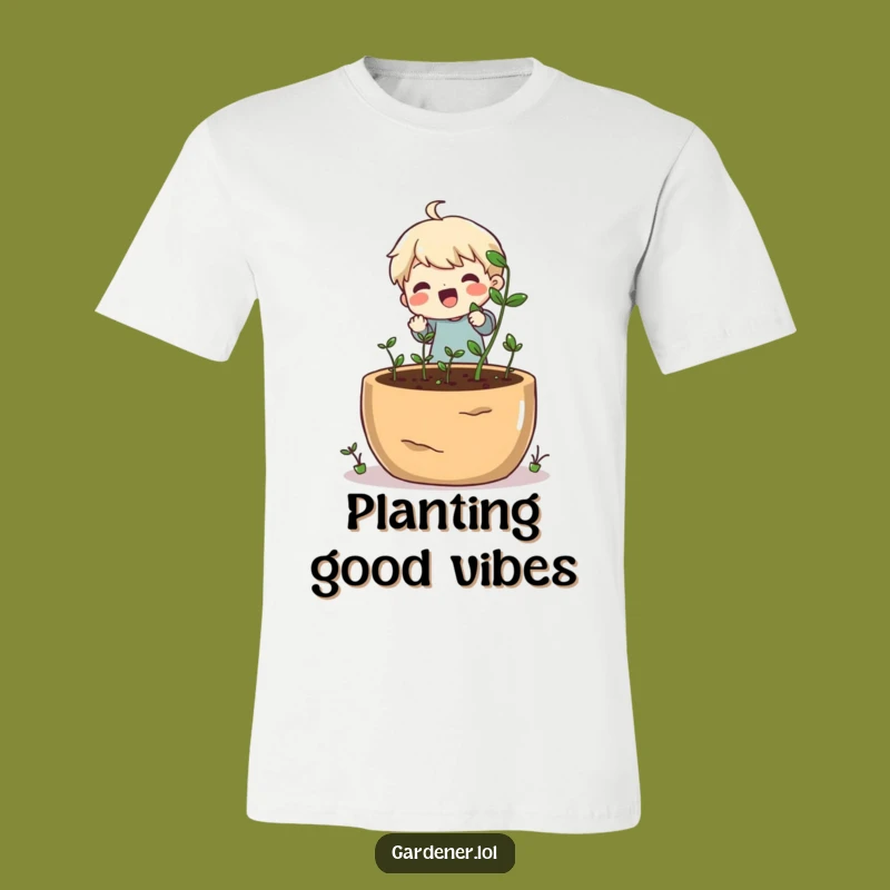 Funny Gardener T-Shirt - Cheerful Planting & Growing, Hilarious Plant Lover Tee