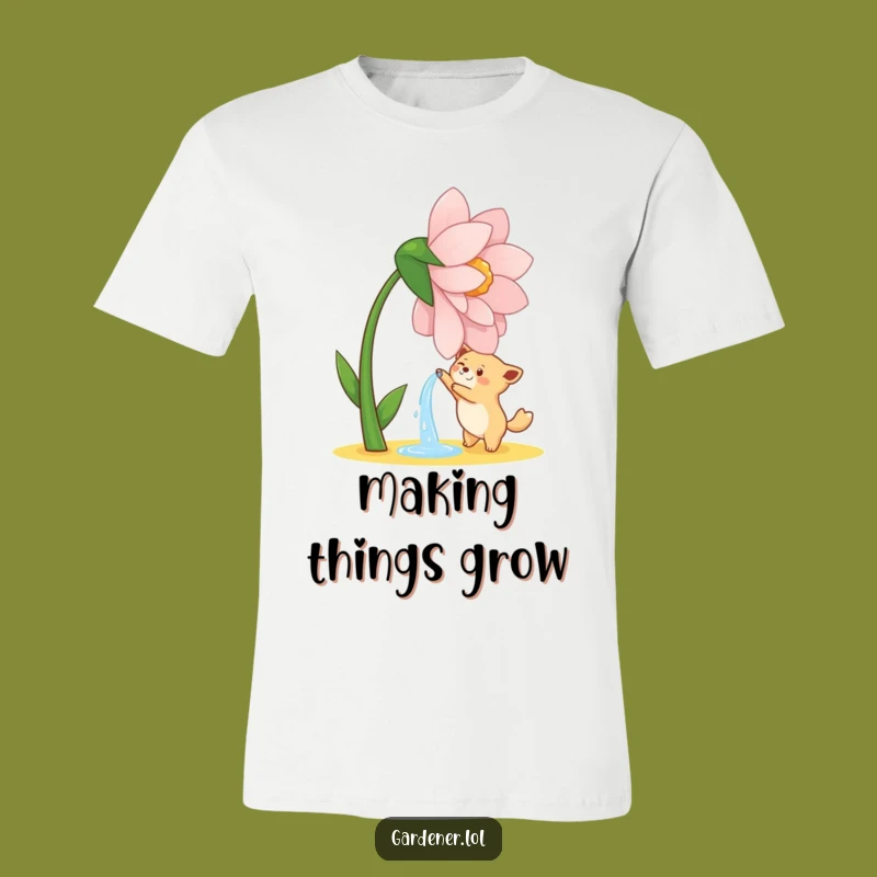 Funny Watering Animal T-Shirt: Joyful Garden Tee for Nature Enthusiasts