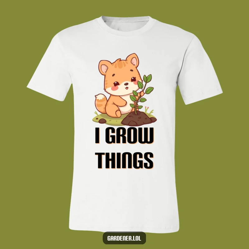 Funny Planting Sapling T-Shirt: Cute Animal's Happy Planting, A Hilarious Eco-Friendly Funny Gift