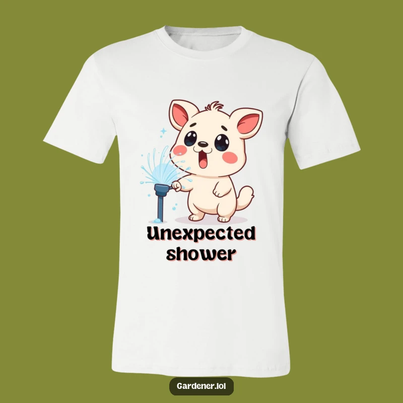 Funny Sprinkler Surprise T-Shirt: Animal Gets Soaked, The Ultimate Funny Gift!