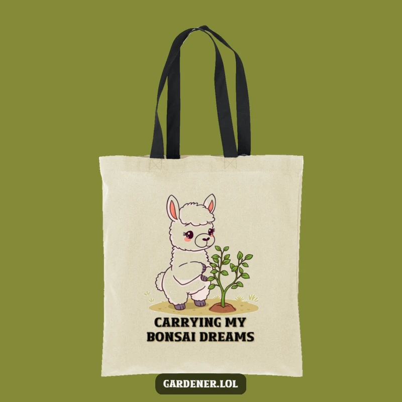 Funny Llama Gardener Tote Bag: Durable Alpaca Bag, Perfect Funny Shopping Gift