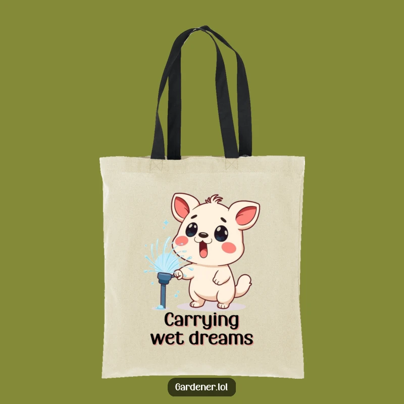 Funny Sprinkler Surprise Tote Bag: Carry Your Laughs, A Splashy Funny Gift!