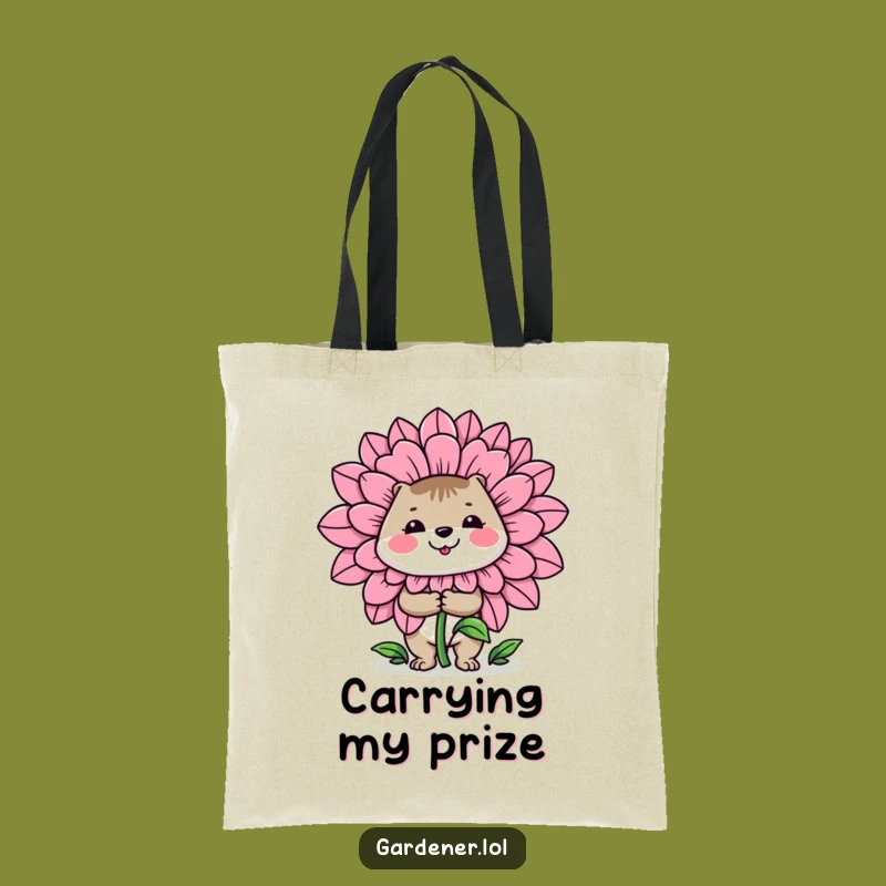 Funny Gardener Flower Tote Bag: Cheerful Bloom Carry-All, Gift Bag