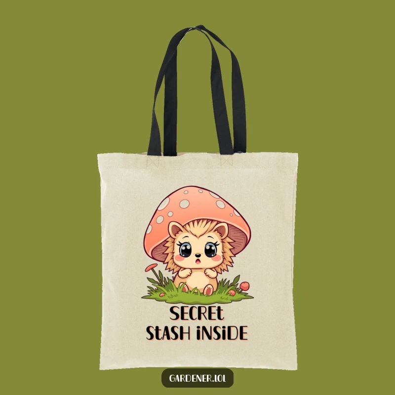 Funny Hedgehog Tote Bag: Surprise Shopping Companion, Cute Art