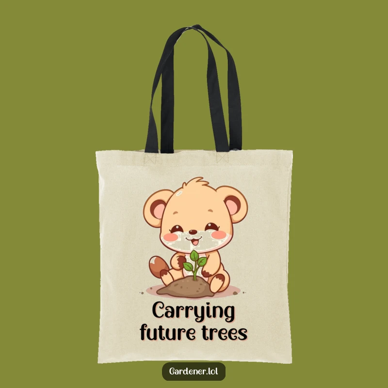 Funny Planting Animal Tote Bag: Carry Your Garden Dreams - The Perfect Funny Gift