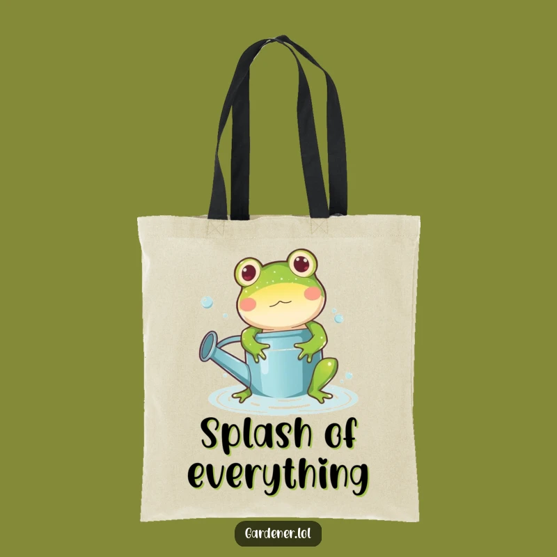 Funny Frog Watering Can Tote Bag: Carry Your Playful Spirit